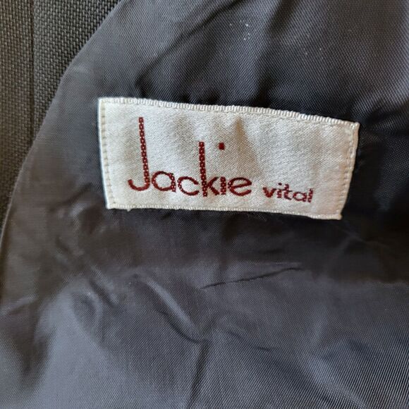 Vintage Jackie Vital Men’s Suit Jacket Size 38L Black Poly Blend - Picture 4 of 6